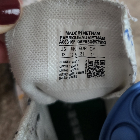 Boy's Converse Shoes Chuck Taylor All Star Pop It Bubble Strap Hi Top Size 13 - Picture 6 of 8